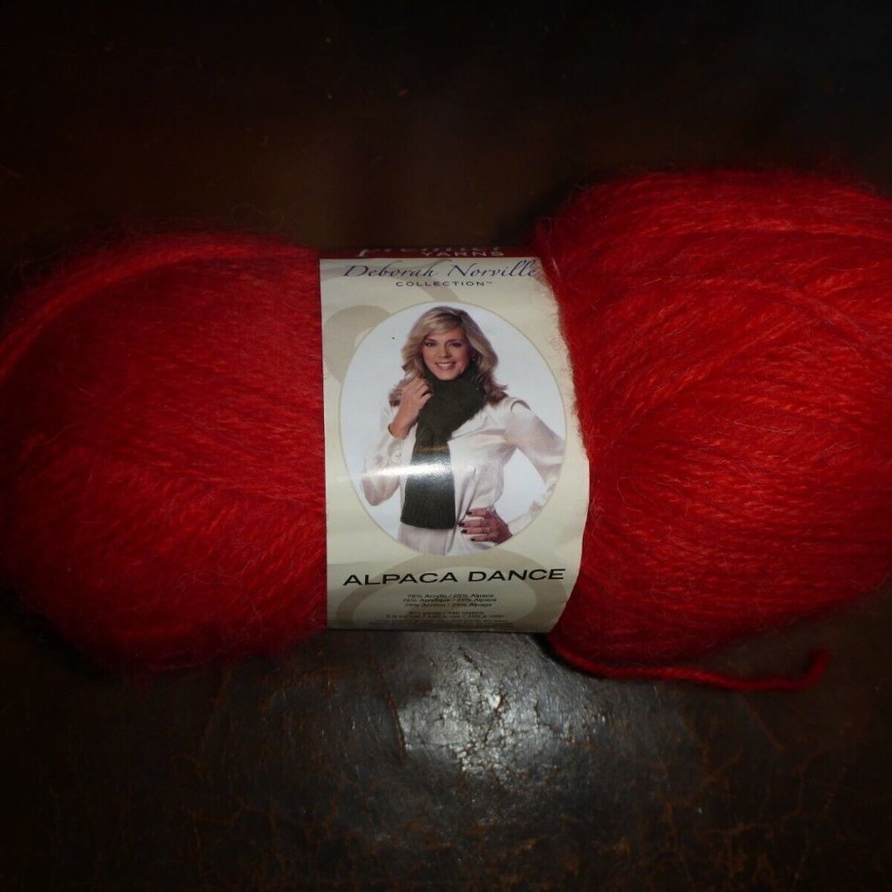 1 Skein Premier Yarns Deborah Norville Collection Alpaca Dance Color Red Haze